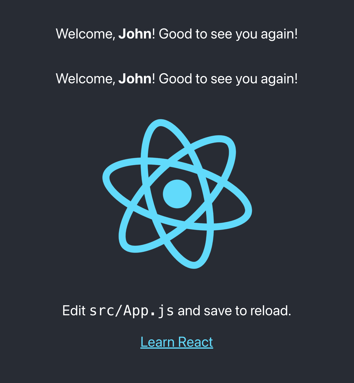 greeting component added again