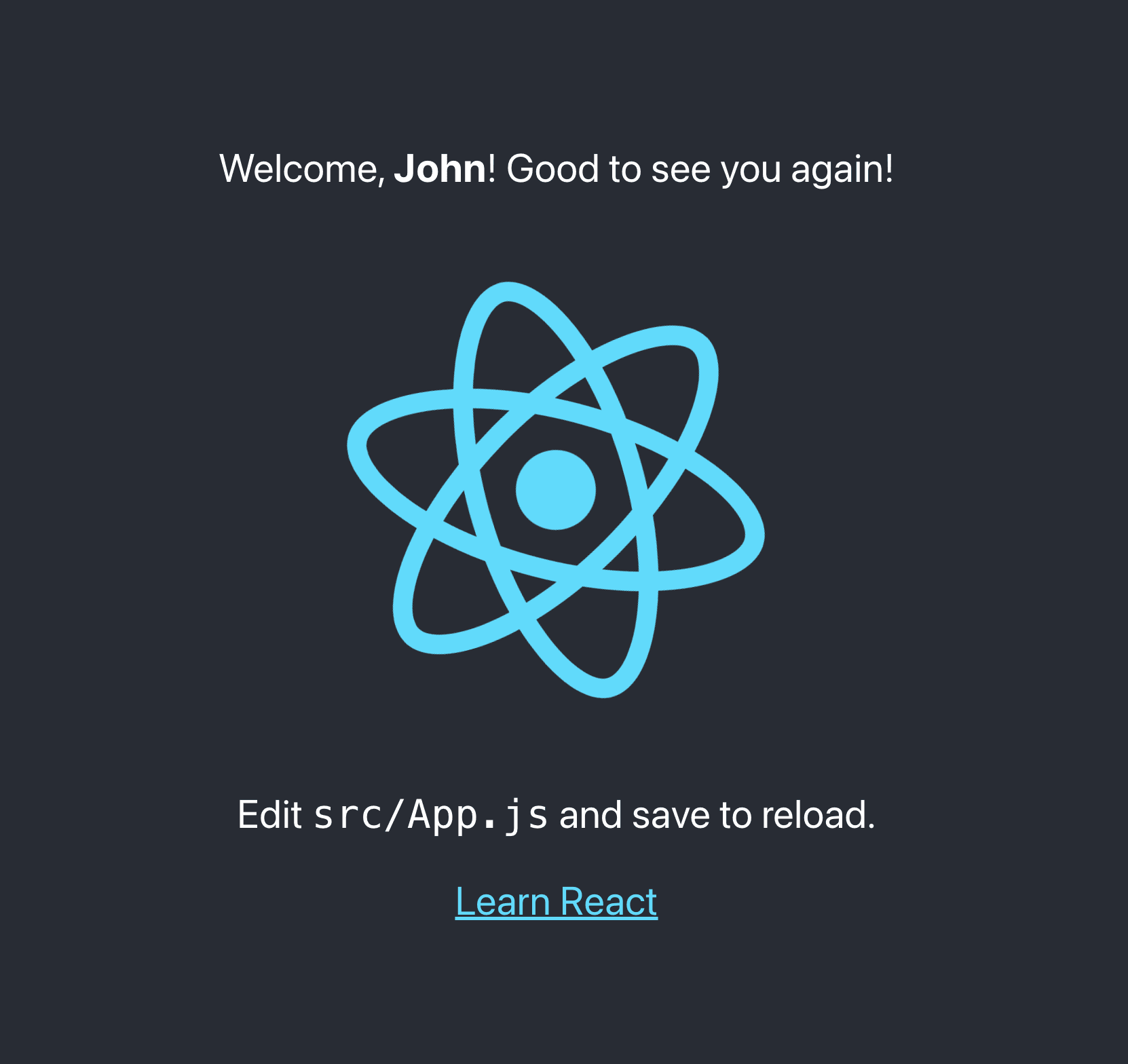 greeting component added